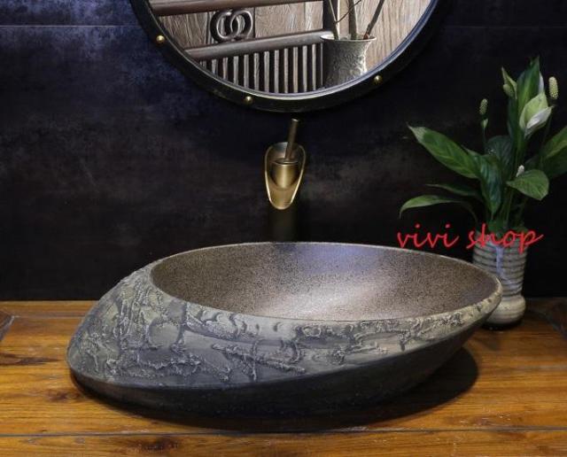 0121F202豪華洗面ボウルセット陶器洗面台 トイレ 手水鉢 手洗器 手洗い鉢 洗面器 蛇口 排水金具付き