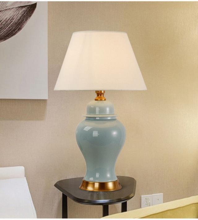 D120インテリア照明 テーブルスタンド 照明スタンド 卓上ステンド．陶器ステンド． 銅スタンド