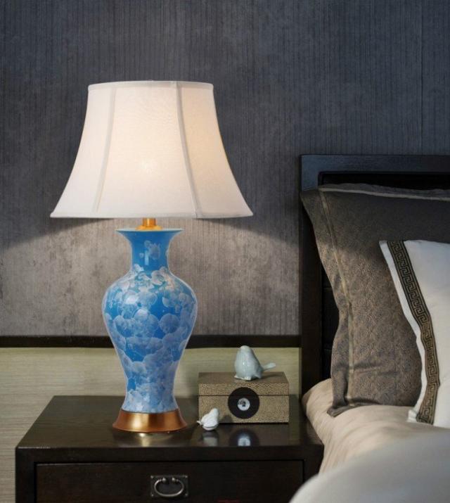 D112インテリア照明 テーブルスタンド 照明スタンド 卓上ステンド．陶器ステンド． 銅スタンドの通販は