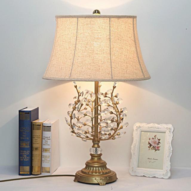 D91インテリア照明 テーブルスタンド 照明スタンド 卓上ステンド ．水晶ステンド