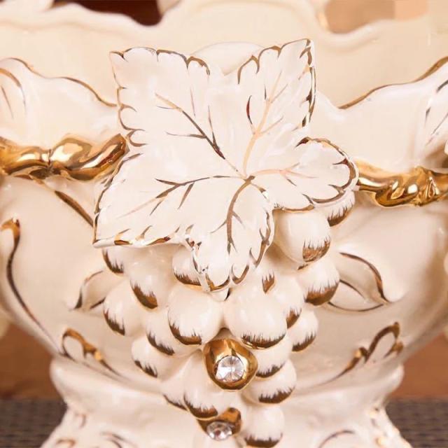 高級果物皿．盛り皿 お菓子皿、フルーツプレート、花柄豪華〜果物カゴ お菓子鉢