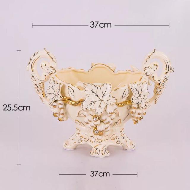 高級果物皿．盛り皿 お菓子皿、フルーツプレート、花柄豪華〜果物カゴ お菓子鉢