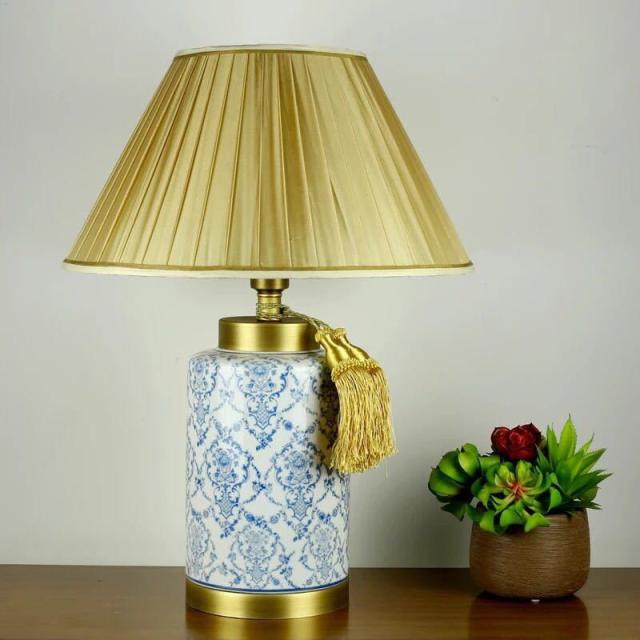 照明スタンドライト テーブルランプ デスクライト 卓上ステンド ．高級陶器ステンド