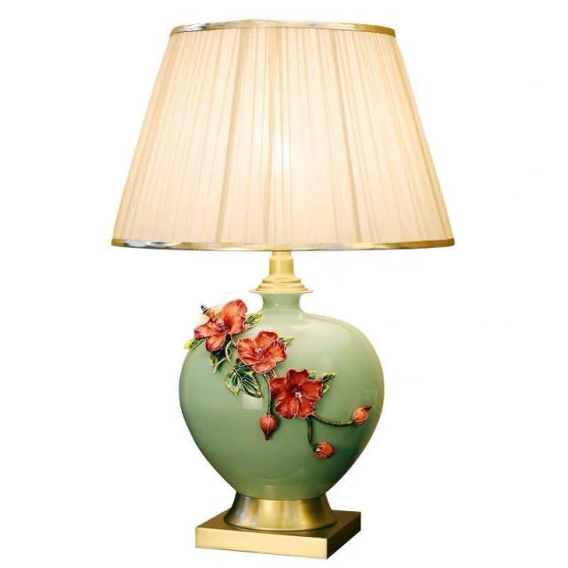 照明スタンドライト テーブルランプ デスクライト 卓上ステンド 高級陶器ステンドの通販は 88,060円