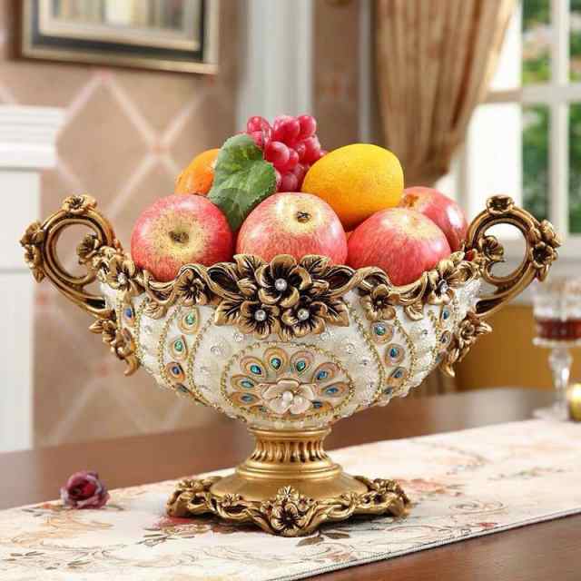 高級果物皿　盛り皿 お菓子皿、フルーツプレート、花柄豪華～果物カゴ お菓子鉢．