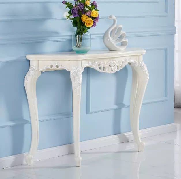 高級サイドテーブル コンソールテーブル 玄関テーブル 花台 電話台