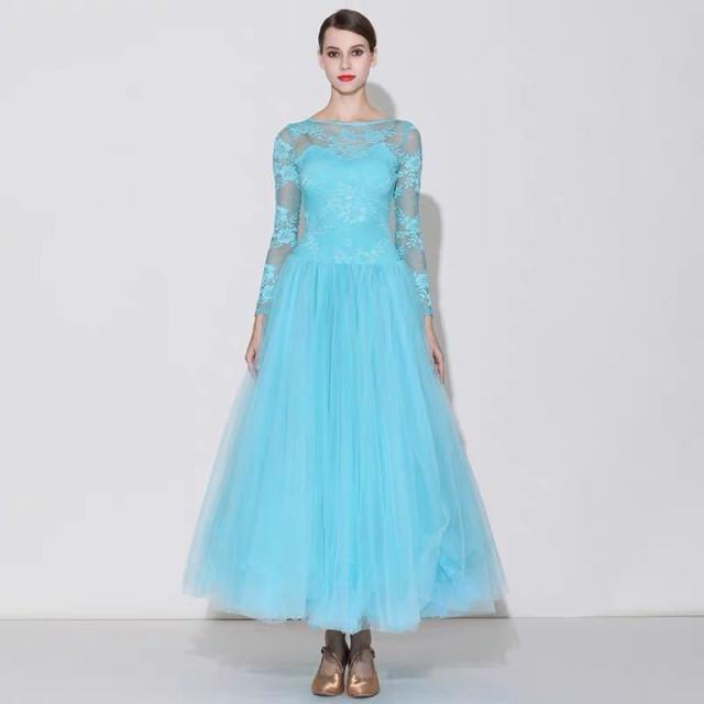 社交ダンス衣装 モダンダンス．ワルツ専用ドレス レッスン着 ルンバ サンバ 練習競技着デモ用 スタンダード発表会用演出服 S〜2XL