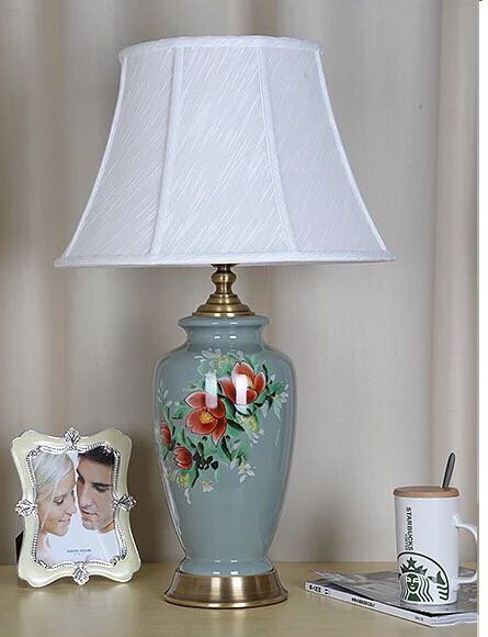 照明スタンドライト テーブルランプ デスクライト 卓上ステンド ．高級陶器スタンド