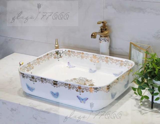 高級洗面台 洗面ボウルセット ．洗面ボール 陶器 手水鉢 手洗器 手洗い鉢 洗面器 蛇口 排水金具付き