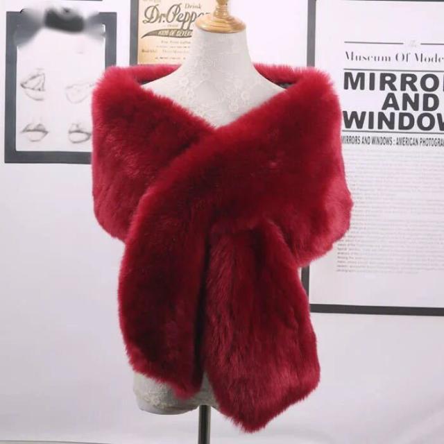 毛皮風ミンクケープ ．ファーショール ファーストール ポンチョ ボレロ ストール