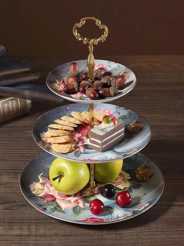 ケーキ スタンド プレート 3段セット アフタヌーンティー フルーツ