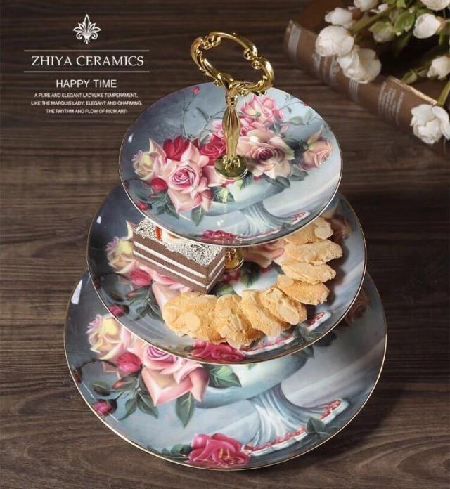 ケーキ スタンド プレート 3段セット アフタヌーンティー フルーツ