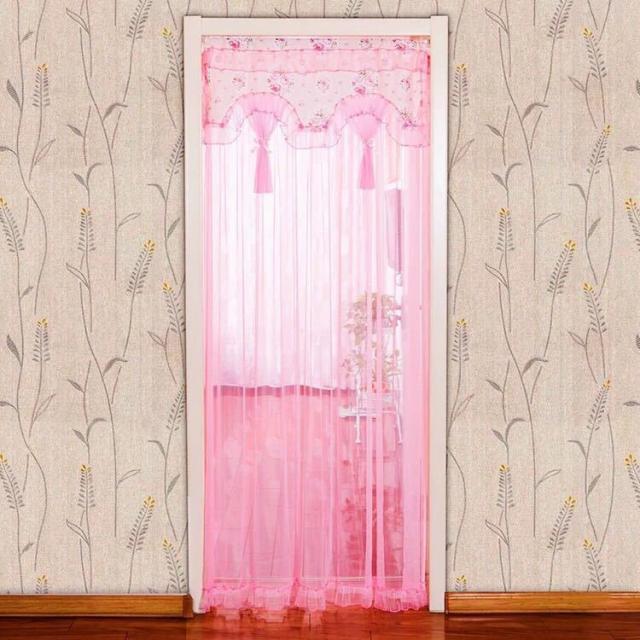 のれん ロング レース フラワー柄 姫系雑貨 暖簾 間切り レース 90x180