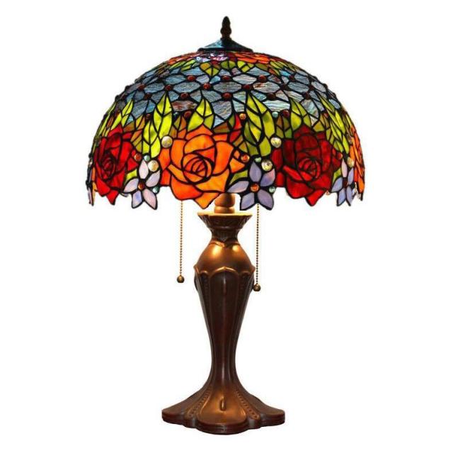 ステンドグラスランプ 卓上スタンド 豪華テーブルランプ 卓上照明