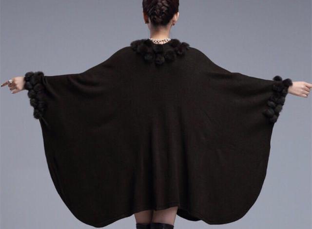 毛皮調ミンクケープ ファーショール ファーストール ポンチョ ボレロ