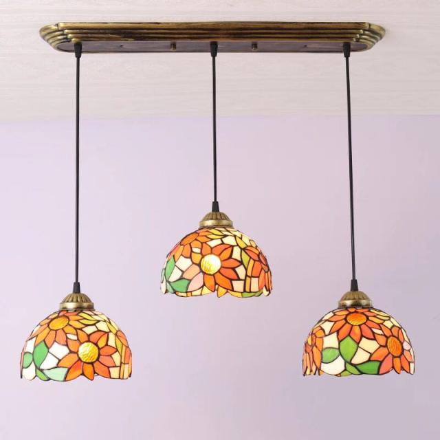 ステンドグラス ペンダントライト 豪華天井照明ステンドグラスランプ