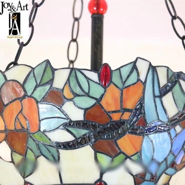 ステンドグラス ペンダントライト ．豪華天井照明ステンドグラスランプ