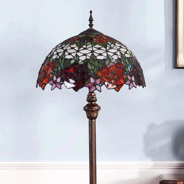 ステンドグラスフロアライト ．間接照明 フロアスタンド 照明器具豪華