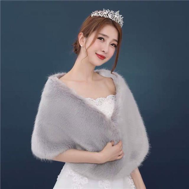 毛皮風ミンクケープ ．ファーショール ファーストール ポンチョ ボレロ ストール．