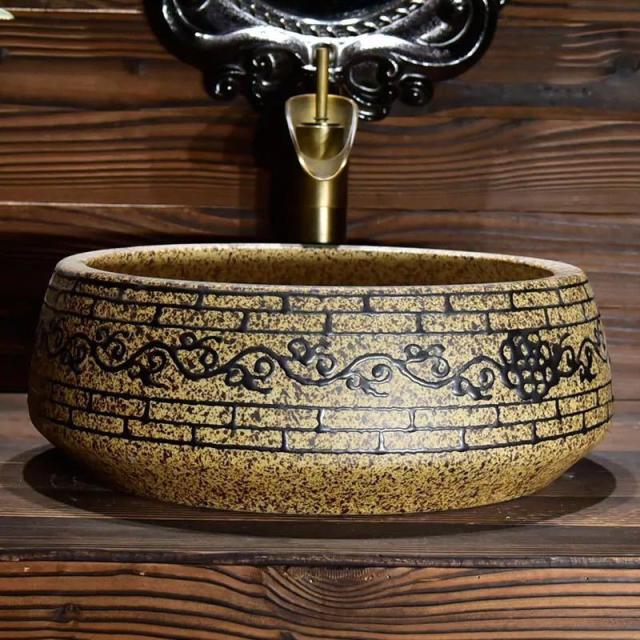 洗面ボウルセット 洗面ボール 陶器 手水鉢 手洗器 手洗い鉢 洗面器