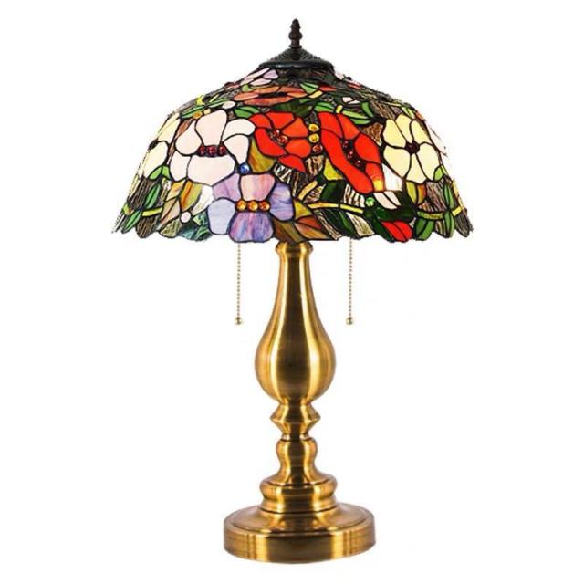 ステンドグラスランプ 卓上スタンド 豪華テーブルランプ 卓上照明