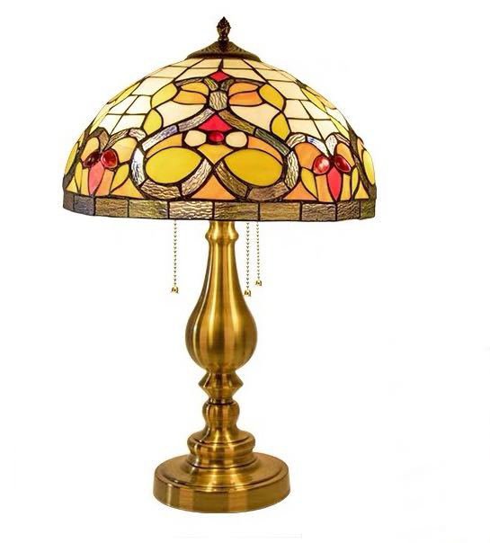 ステンドグラスランプ 卓上スタンド 豪華テーブルランプ 卓上照明