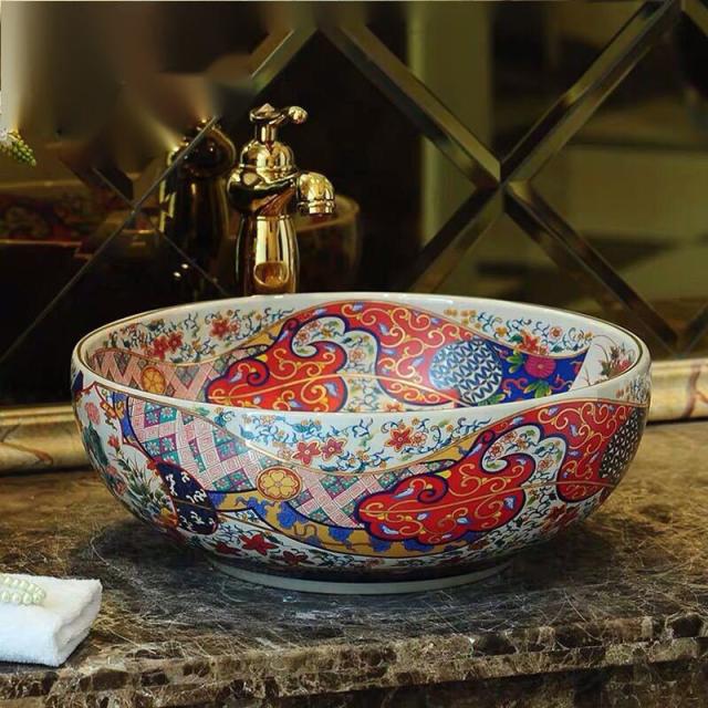 陶器 手水鉢 手洗器 手洗い鉢 洗面器 蛇口 排水金具付き 手洗器 手洗い鉢 洗面器 蛇口 排水金具付き バス・トイレ・洗面用品 R