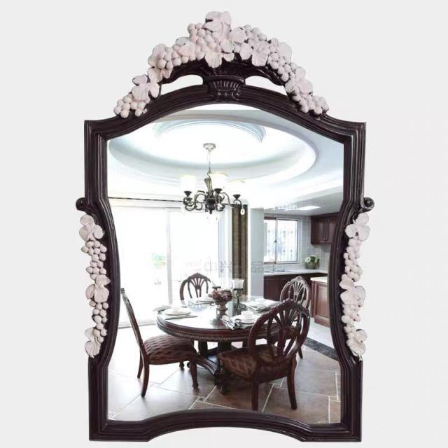 壁掛け鏡 壁掛け ．壁掛けミラー ウォールミラ 44x61cm 高級豪華鏡 アンティーク調