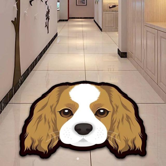 犬タイプ☆ラグマット リビング．玄関マット カーペット．お風呂マット 犬柄60サイズ 6,534円