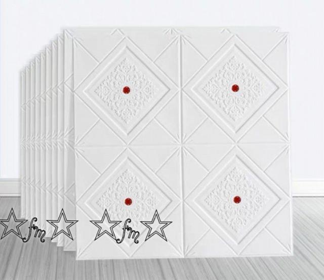 50枚 70cm×70cm 背景壁 3D立体レンガ模様壁紙 防水 汚い防止 カビ 