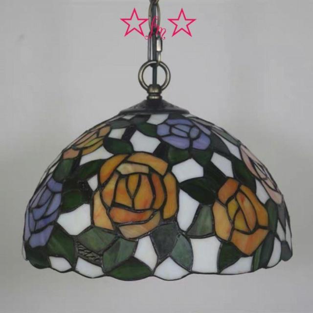ステンドグラス ペンダントライト豪華天井照明ステンドグラスランプ