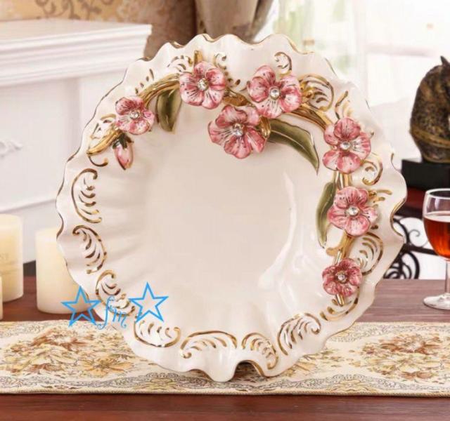 高級果物皿 お菓子皿 北欧フルーツプレート、ヨーロッパ風 豪華皿