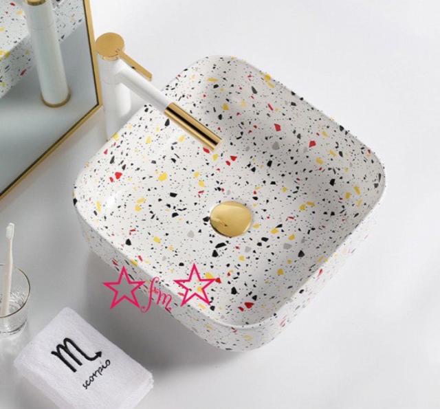 高級洗面台 洗面ボウルセット ．洗面ボール 陶器 手水鉢 手洗器 手洗い鉢 洗面器 蛇口 排水金具付き