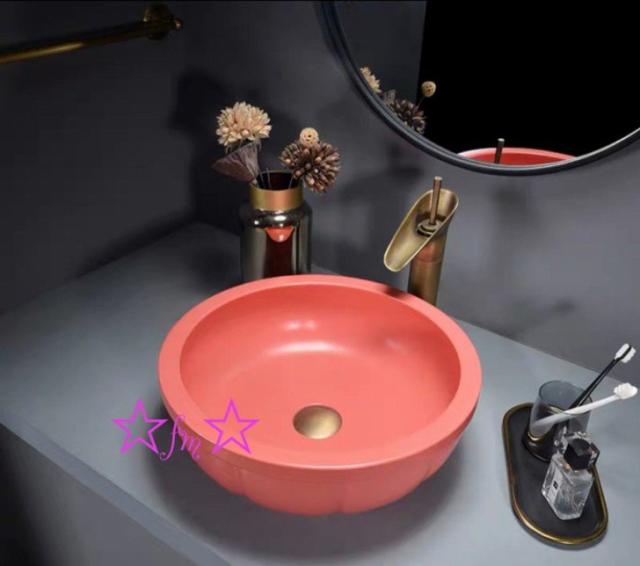 高級洗面台 洗面ボウルセット． 洗面ボール 陶器 手水鉢 ．手洗器 手洗い鉢 洗面器 蛇口 排水金具付きの通販は 78,705円