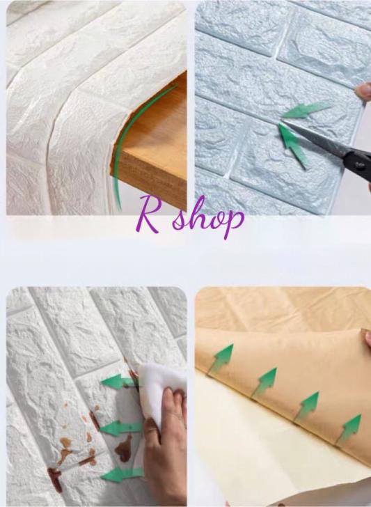 50枚 70cm×70cm 背景壁 ．3D立体レンガ模様壁紙 防水 汚い防止 カビ