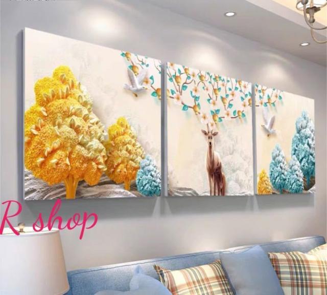 美術アートパネル ．絵画インテリア 壁飾り 絵画プリント 壁画 キャンバス キャンバスプリントポスター3枚 額縁なし 50x50