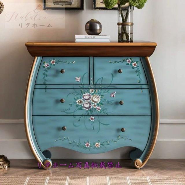 高級チェストロココ調 ヨーロッパ風 洋タンス ウェール コンソールチェスト アンティーク調デザイン ．姫系家具タンスの通販は