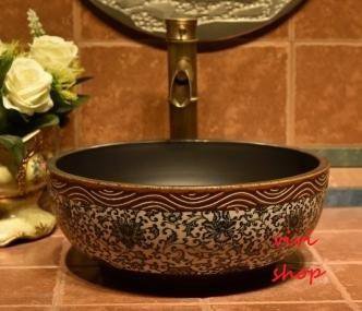 1220F71洗面ボウルセット 洗面ボール 陶器 手水鉢 手洗器 手洗い鉢 洗面器の通販は 76,032円