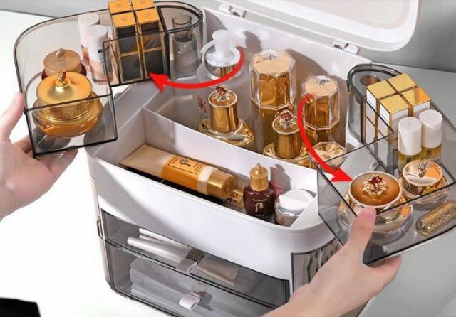 M7メイクボックス コスメボックス 化粧品収納ケース 小物収納ボックス