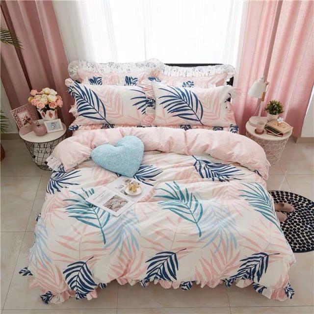 ベッド用品4点セット掛け布団カバー 枕カバー ベッドパッド ワイドダブルサイズの通販は