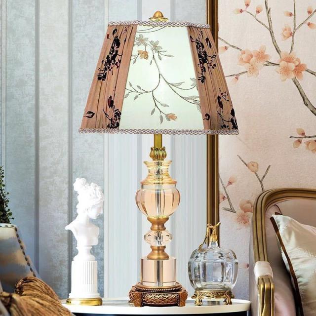 照明スタンドライト テーブルランプ デスクライト 卓上ステンド 高級水晶ステンド