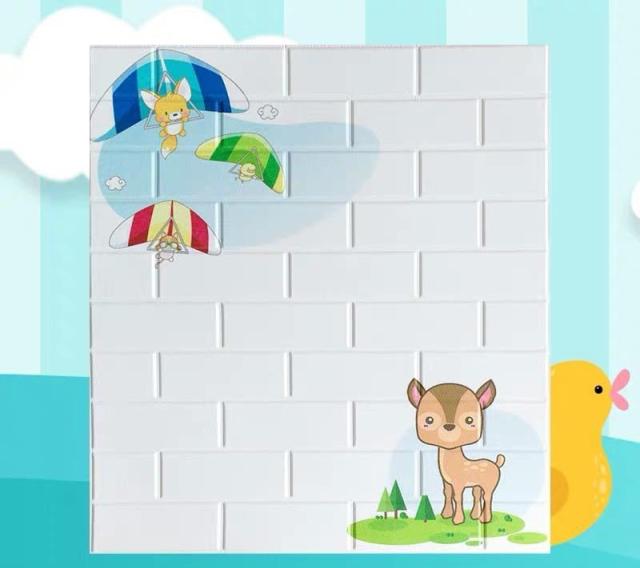 50枚 70cm×77cm 背景壁 3D立体レンガ模様壁紙 防水 汚い防止 カビ