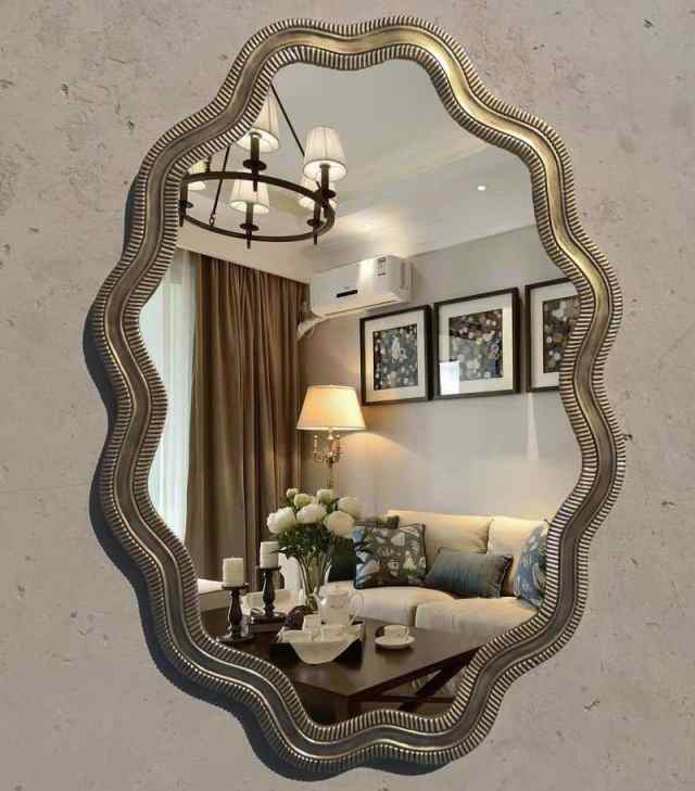 【限定割引】壁掛け鏡 壁掛け 壁掛けミラー 96x80cm 高級豪華鏡 アンティーク調 鏡