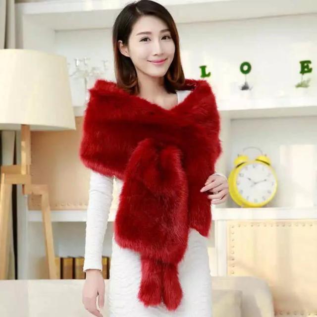 豪華肩掛け 大判ショール ファーストール ．毛皮風ケープ 結婚式 ボレロ ポンチョ