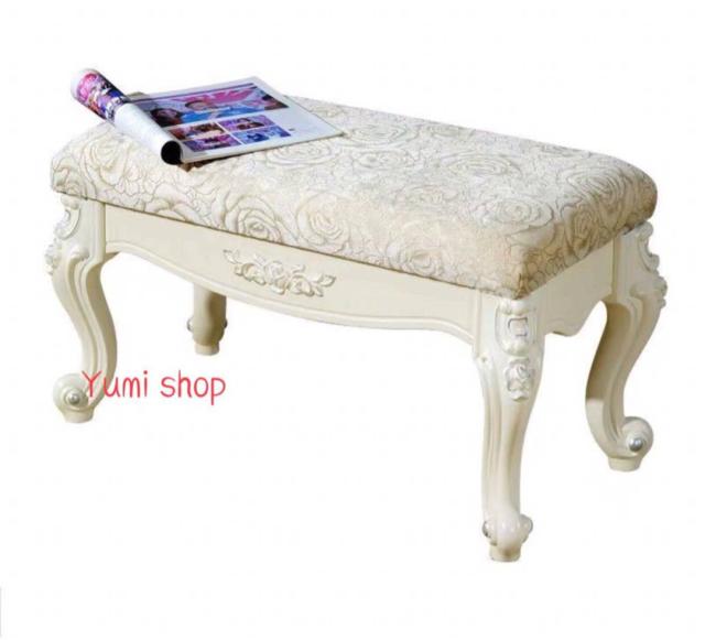 高級軟座テーブル椅子 イス家具 アメリカ式スツール ヨーロッパ式スツール 猫脚 雕刻 インテリア調 腰掛け 幅50cm