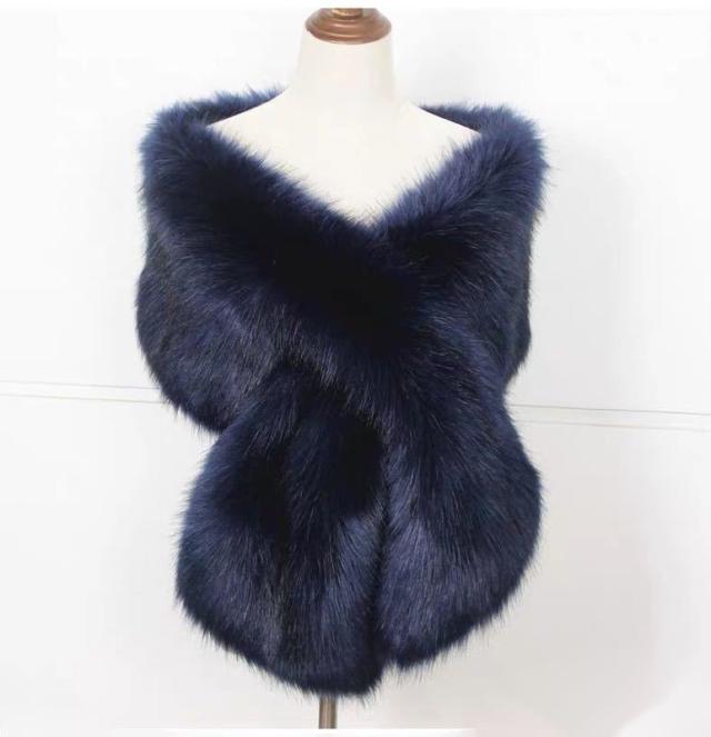 豪華肩掛け 大判ショール ファーストール 毛皮風ケープ 結婚式 ボレロ ポンチョ