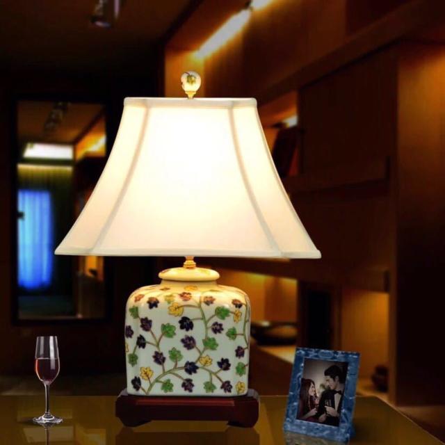 照明スタンドライト テーブルランプ デスクライト 卓上ステンド 高級陶器スタンドの通販は 57,915円