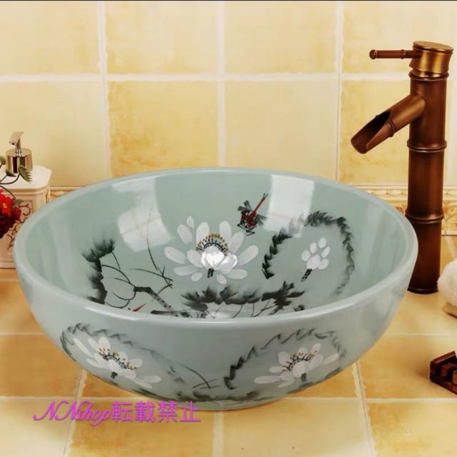 洗面ボウルセット 洗面ボール ．陶器手水鉢 手洗器 手洗い鉢 洗面器