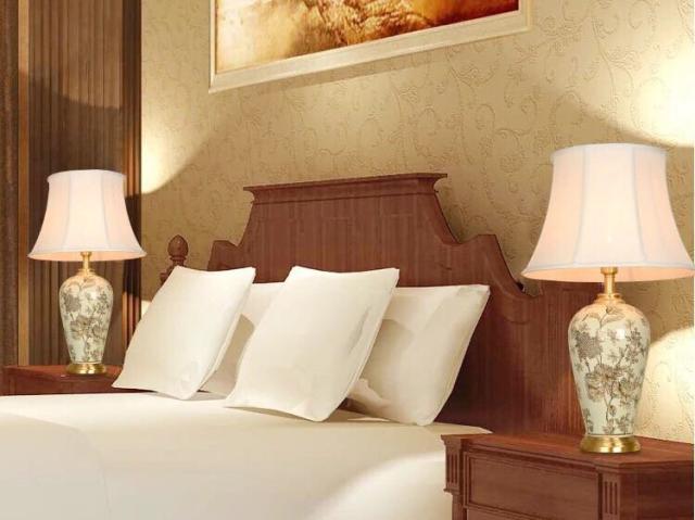 照明スタンドライト テーブルランプ デスクライト 卓上ステンド 高級陶器スタンド