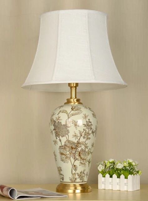 照明スタンドライト テーブルランプ デスクライト 卓上ステンド 高級陶器スタンド